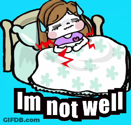 Girl Lying In Bed Saying Not Well GIF
