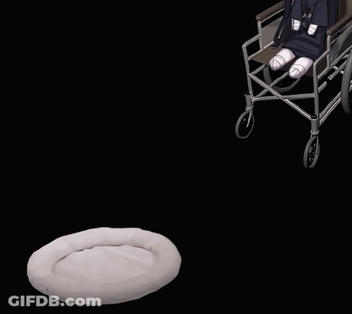 Girl Lying In Wheelchair GIF