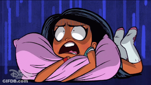 Girl Lying On Pillow With Disney Channel Logo GIF