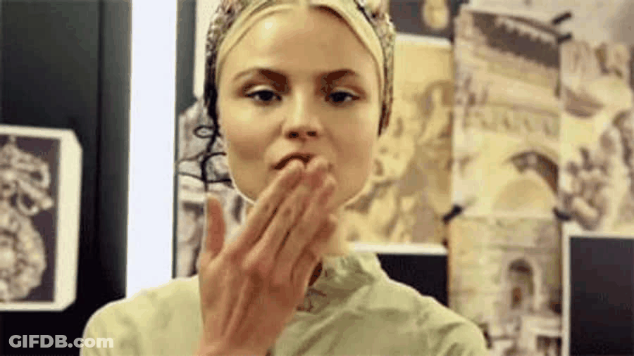 Girl Magdalena Blowing Kisses GIF