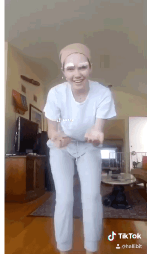 Girl Making Fun Of Mr Clean Costume GIF
