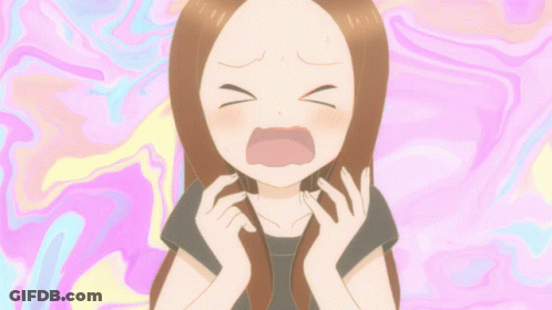 Girl Making Funny Face Eyes Closed GIF