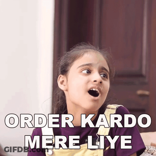 Girl Making Funny Face Order Kardo Mere Liye GIF