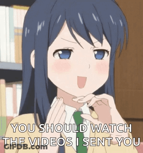Girl Making Funny Face Saying Watch The Videos I Sent You GIF