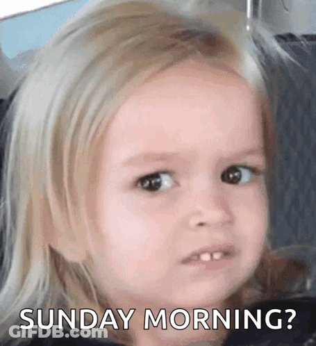 Girl Making Funny Face Sunday Morning GIF