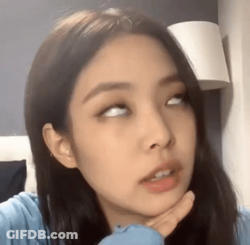 Girl Making Funny Face With Hand On Chin GIF