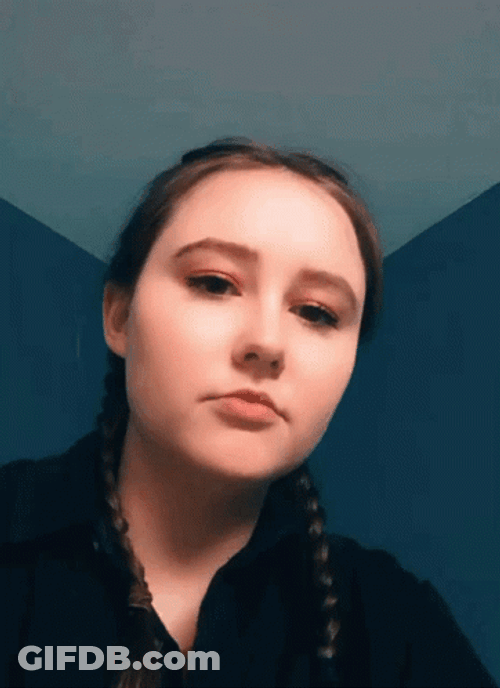 Girl Nod Eye Brow Raise GIF