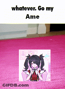 Girl On Pink Rug Saying Whatever GIF