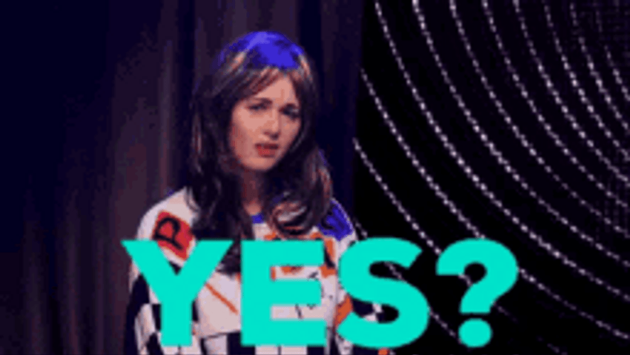 Girl On Stage Yes No GIF