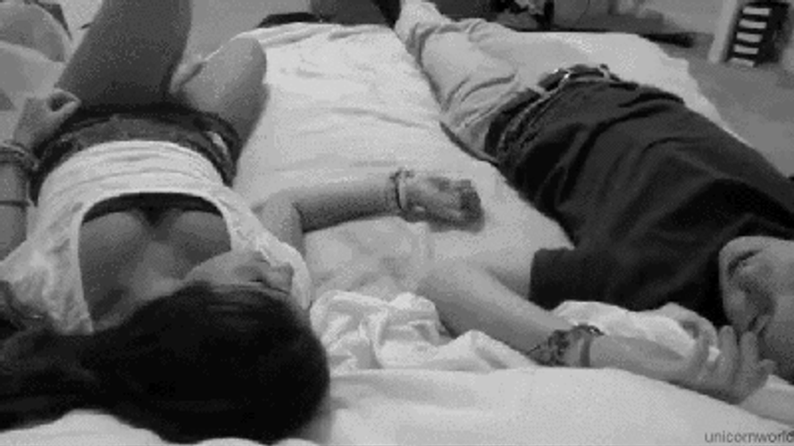 Girl On Top Couple Sleeping Together GIF
