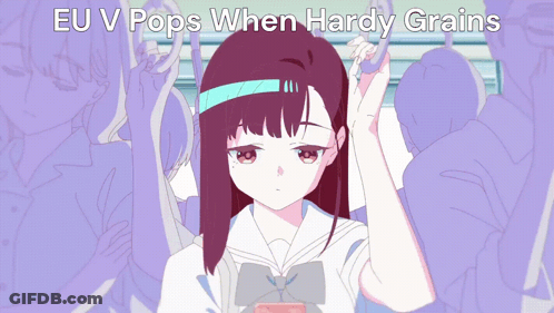 Girl On Train Saying Eu V Pops When Hardy Grains GIF