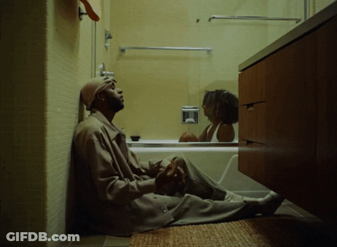 Girl On Tub Being Left On Read GIF