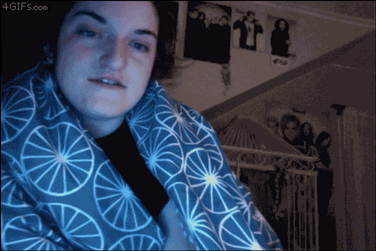 Girl Parrot Webcam GIF