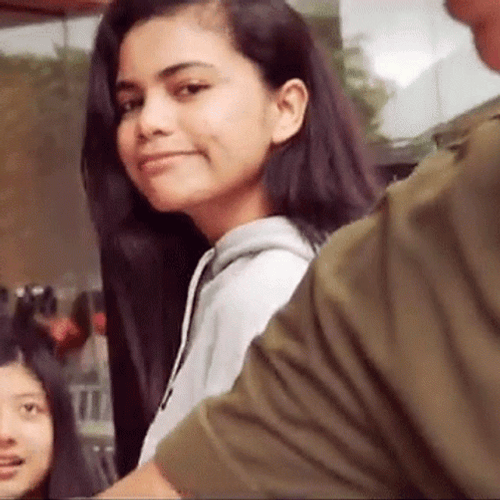 Girl Peace Sign GIF
