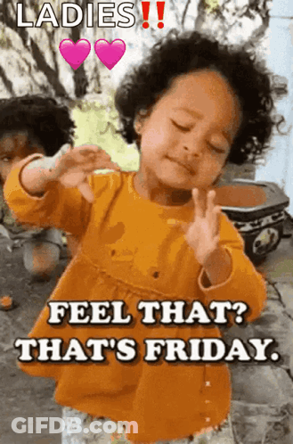 Girl Peace Sign Ladies Feel That? That's Friday GIF