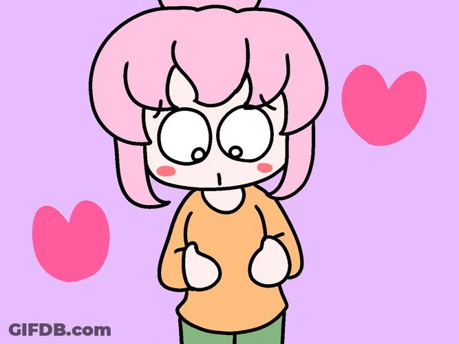 Girl Pink Heartbeat GIF