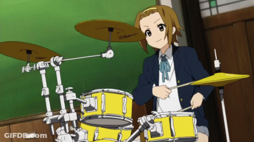 Girl Playing Drums With Zildjian Cymbal GIF