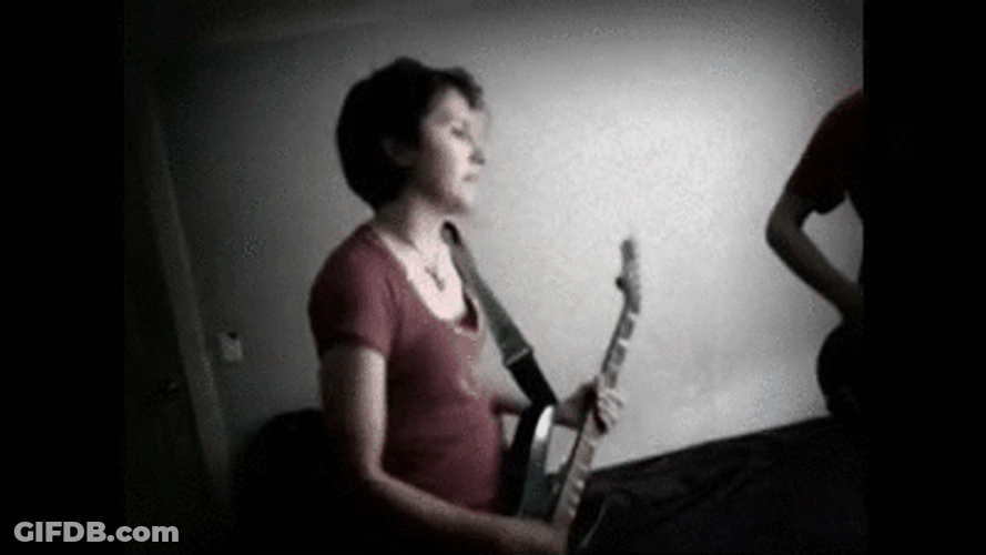 Girl Playing Guitar GIF