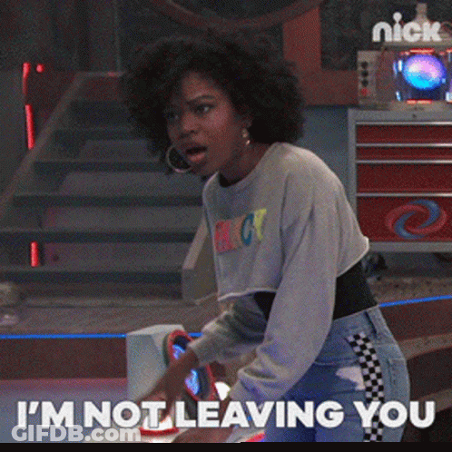 Girl Playing Video Game Saying Im Not Leaving You GIF