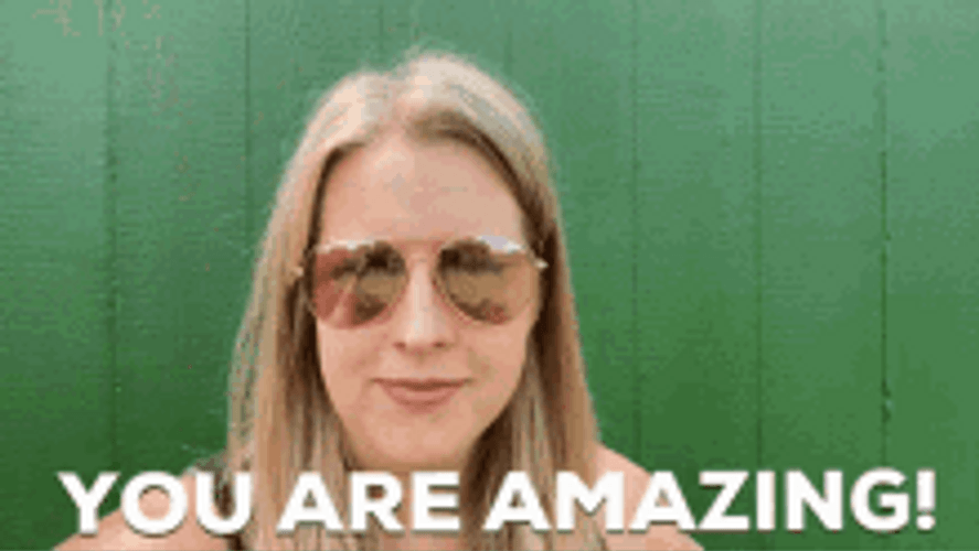 Girl Pointing And Saying You Are Amazing GIF