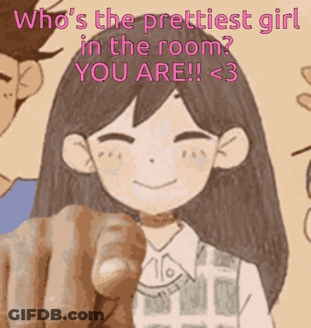 Girl Pointing Saying Who's Prettiest You Are <3 GIF
