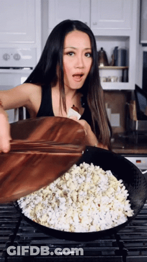 Girl Popcorn Ready GIF