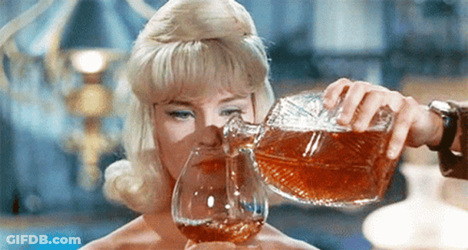 Girl Pouring Alcohol Drink GIF