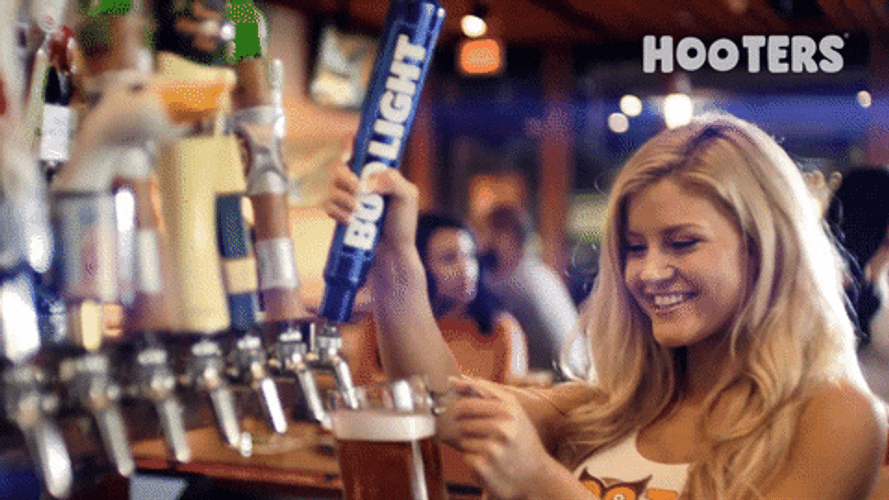 Girl Pouring Bud Light On Her Bottle GIF