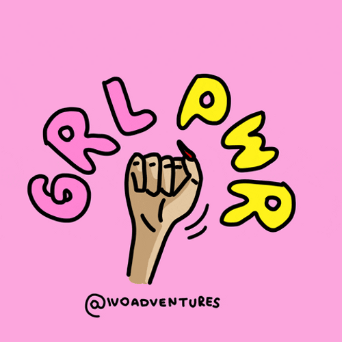 Girl Power Flickering Lady's Fist GIF
