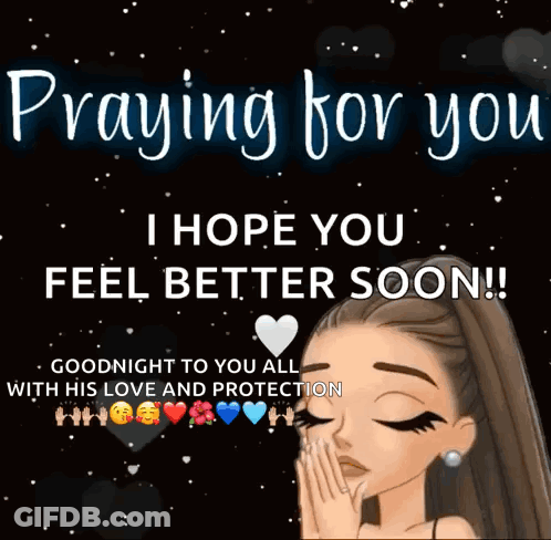 Girl Praying Praying For You I Hope You Feel Better Soon GIF