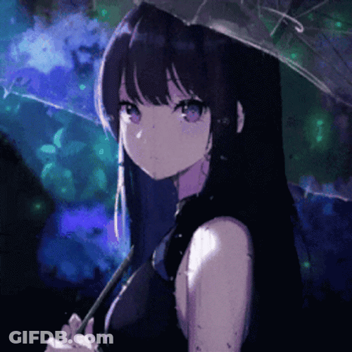 Girl Purple Eyes Anime GIF