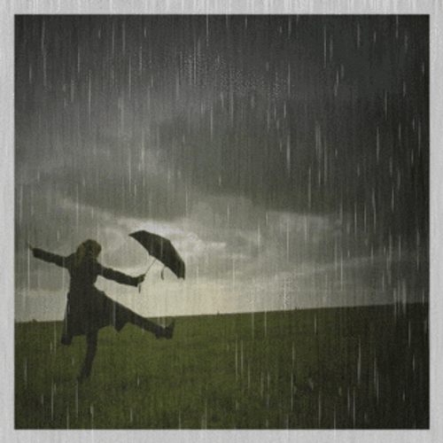 Girl Rain Dance Artwork GIF