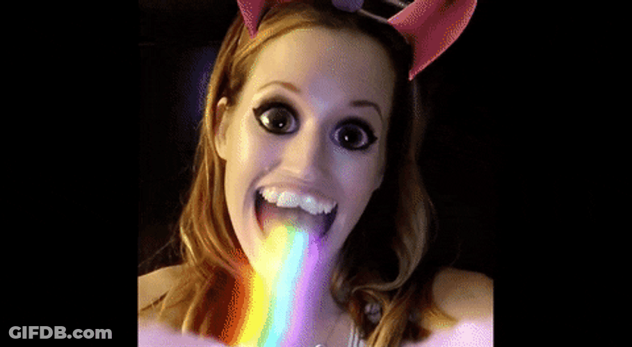 Girl Rainbow Snapshot GIF