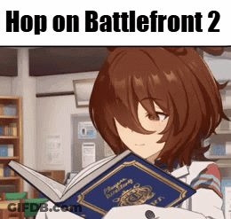 Girl Reading Book With Hop On Battlefront 2 GIF