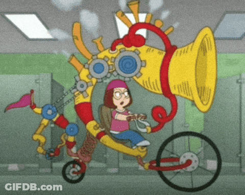 Girl Riding Bicycle With Bell GIF