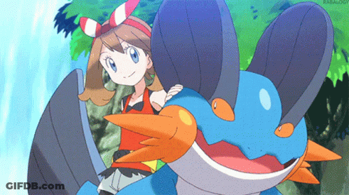 Girl Riding Blue And Orange Monster GIF
