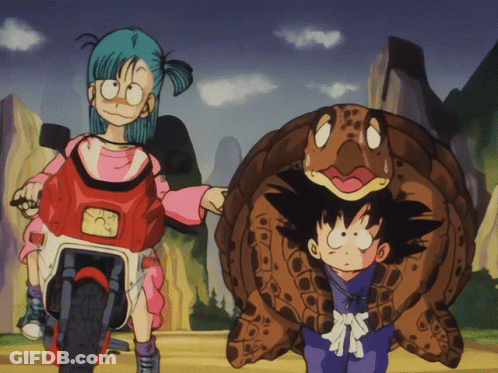 Girl Riding Motorcycle Boy Carrying Turtle GIF