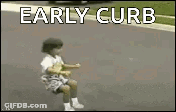 Girl Riding Swing With Early Curb GIF