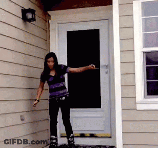 Girl Roller Skating Stair Failed GIF