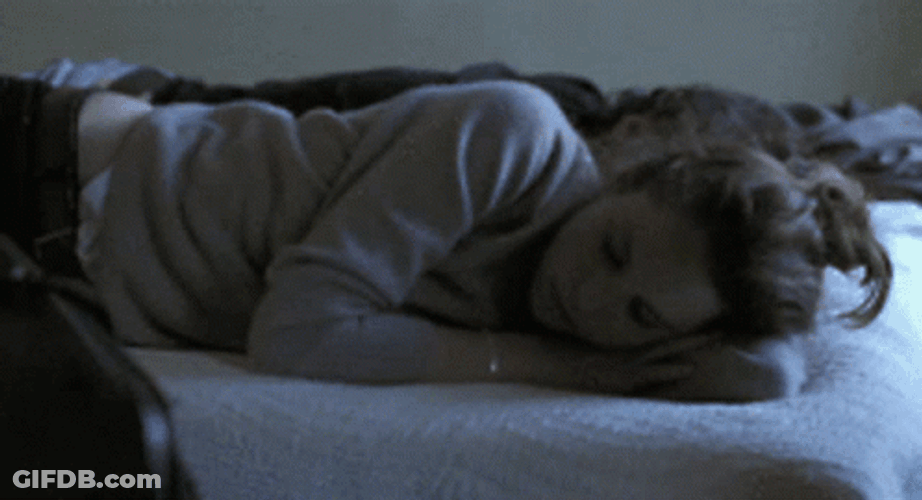 Girl Rolling And Snuggling With His Boyfriend GIF