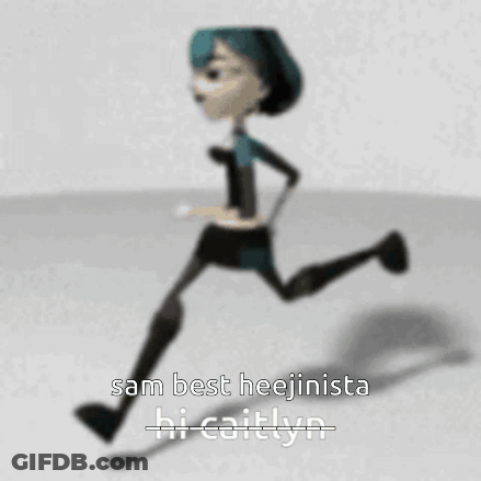 Girl Running With Sam Best Heejinista Hi Caitlyn GIF