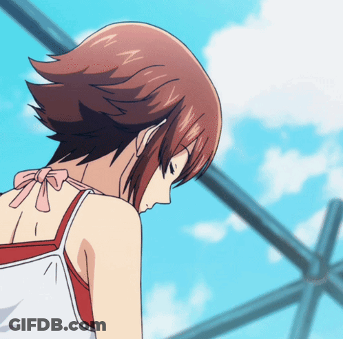 Girl's Back With Blue Sky GIF