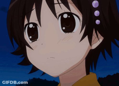 Girl's Face Close Up With Tear GIF