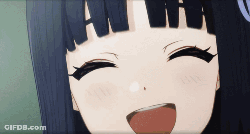 Girl's Face With A And U Letters GIF