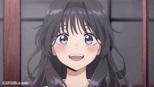 Girl's Face With Blue Eyes GIF