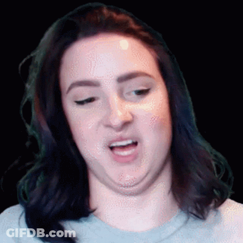Girl's Face With Red Eyes GIF