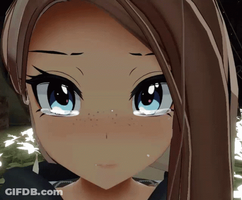 Girl's Face With Tears GIF