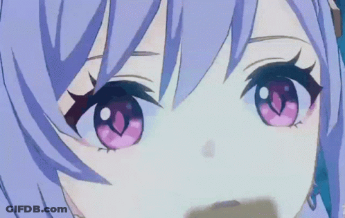 Girl's Purple And Pink Eyes GIF