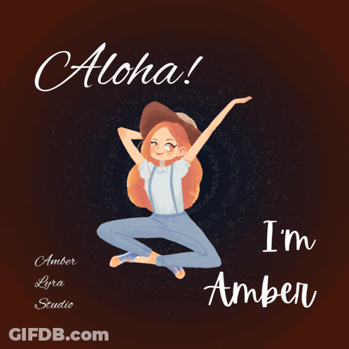 Girl Saying Aloha I Am Amber GIF
