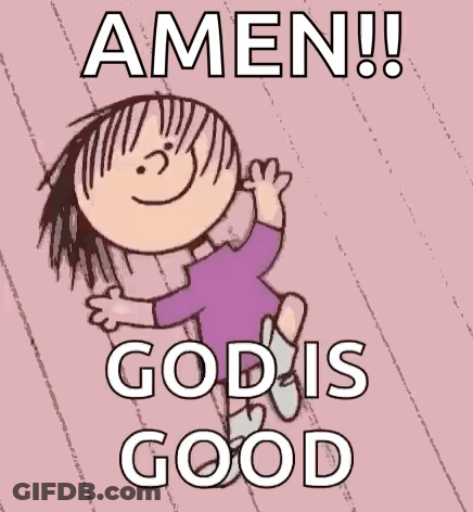 Girl Saying Amen God Is Good GIF